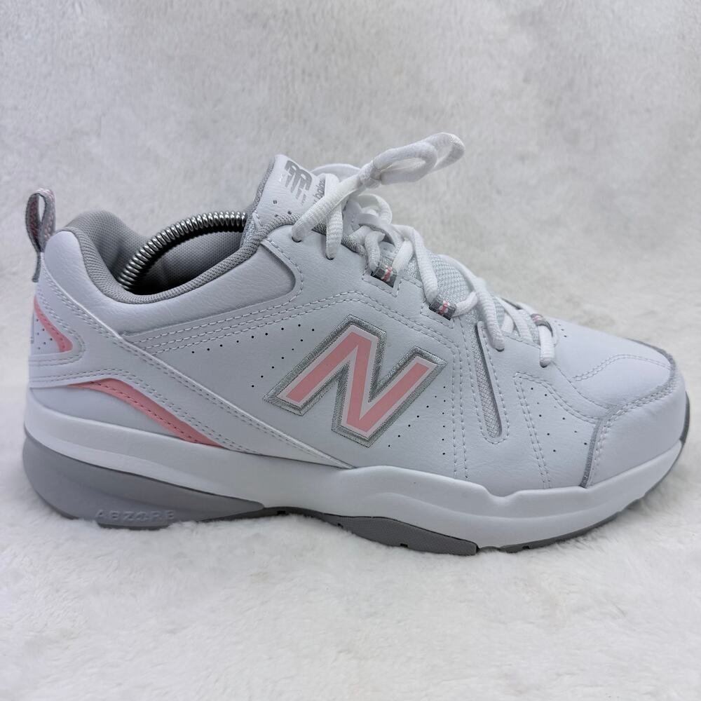New Balance 608v5 Womens Training Shoes White Pink Size 11 WX608WP5 Sneakers